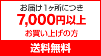 お届け先１ヶ所につき7,000円以上お買い上げの方送料無料