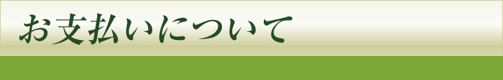 お支払いについて